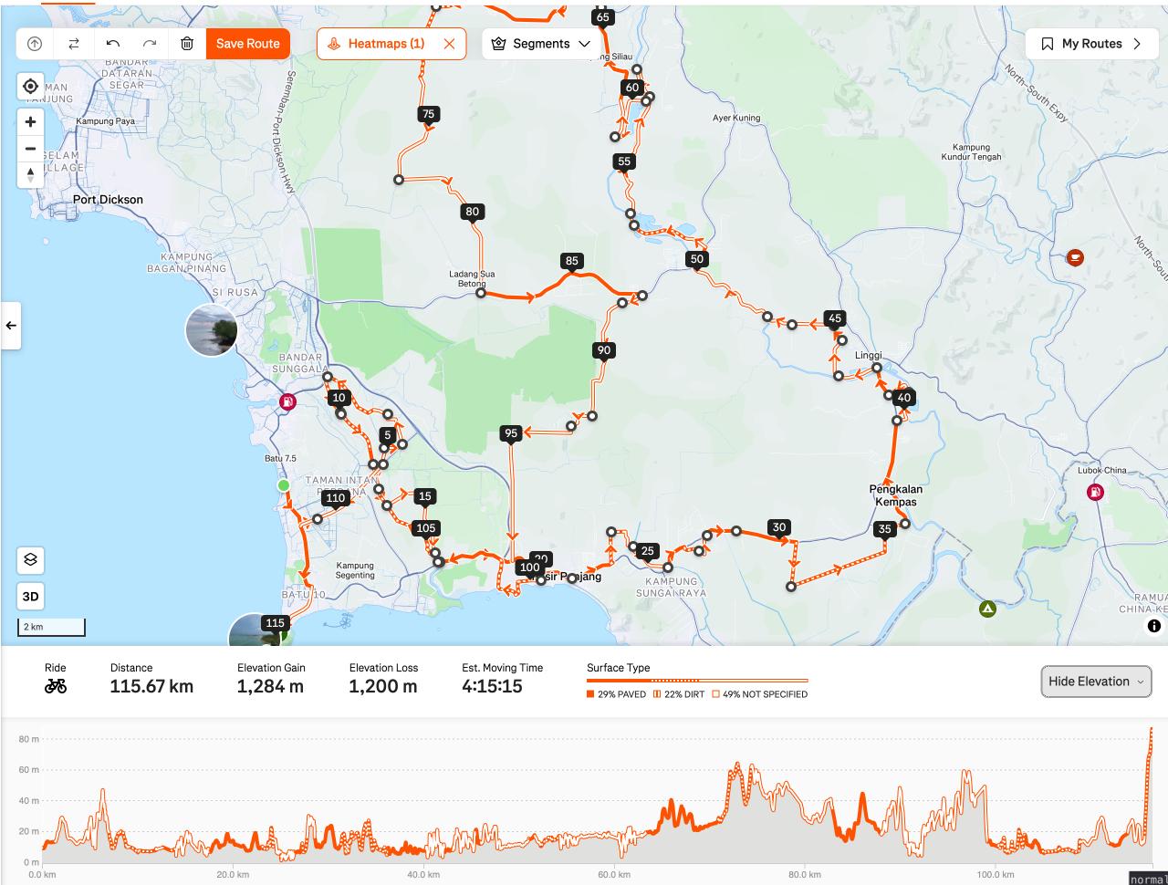 Route map for White Stone Gravel Fest 2026